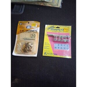 Vintage The Leather Factory Leathercraft Tool Lot Number Stamping Kit & 5/16"...